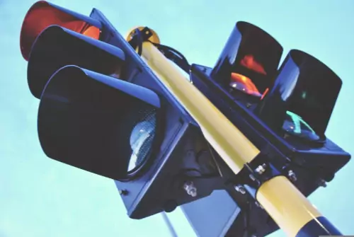 Red Light Warning For Construction
