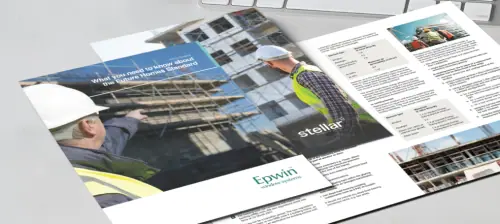 Two Future Homes Standard guidance documents published by Epwin Window Systems covering PVC-U and aluminium windows and doors.