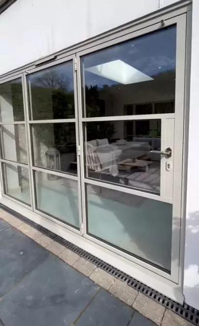 Aluminium bi-fold door installation
